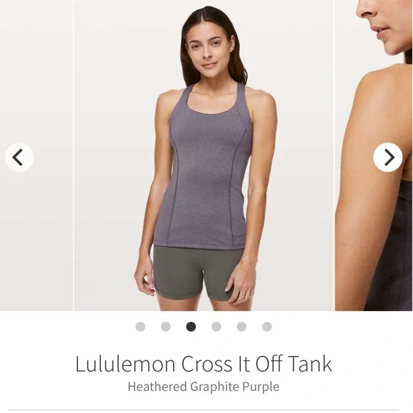 Lululemon Cross It Off Tank - 8 - Heathered Graphite Purple - Picture 2 of 12
